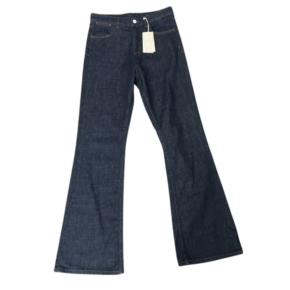 COS Relaxed Flare Dark Wash Jeans Size 25 - Picture 1 of 6